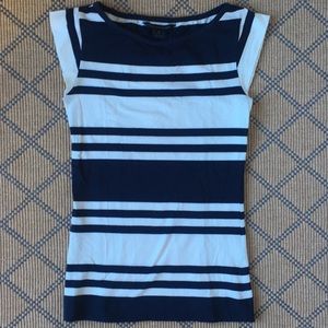 Striped cap sleeve tee French Connection